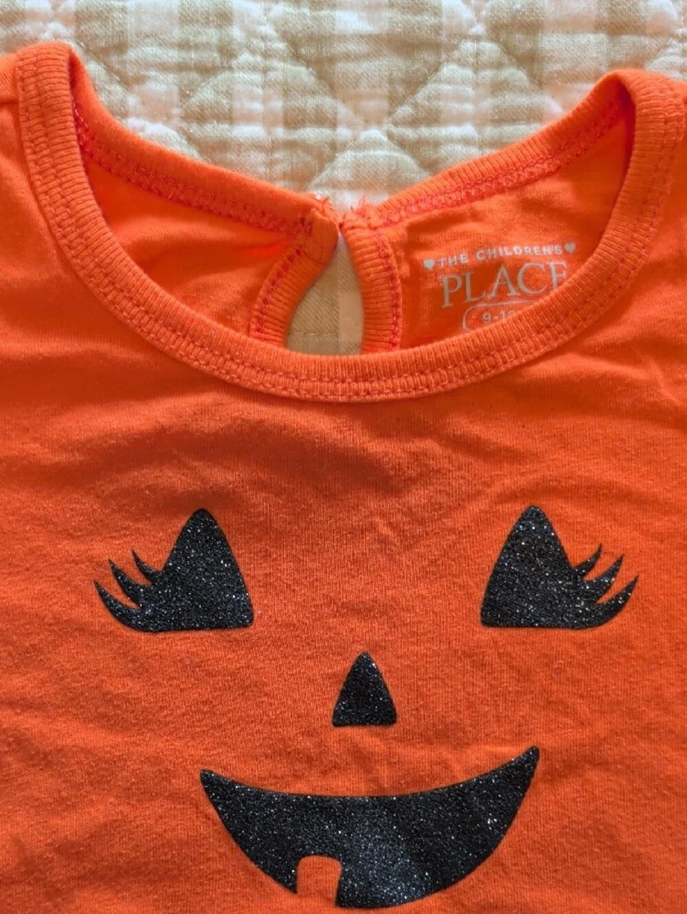 The Children's Place Orange & Black Jack-O'-Lantern Tutu Dress